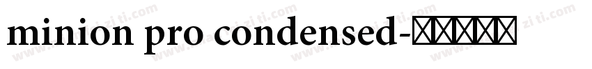minion pro condensed字体转换